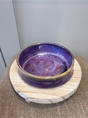 Handmade Purple Glazed Ceramic Bowl
